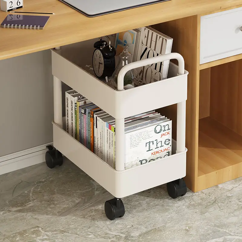 3-tier Metal Rolling Cart Vegetable Rack Kitchen Storage Carrito De Cocina Household Bathroom Trolley with Wheel