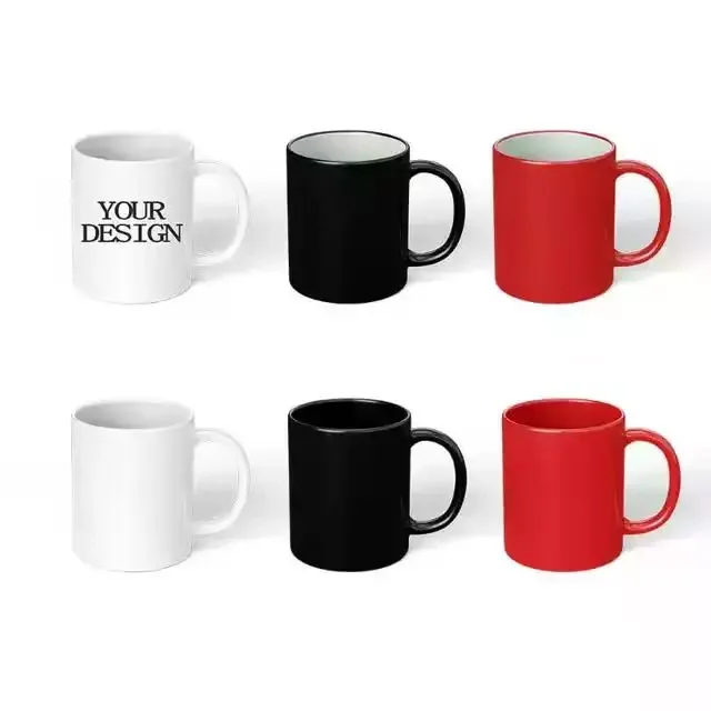 Wholesale custom logo 11oz quality giftable blank ceramic coffee cup color sublimation ceramic mug