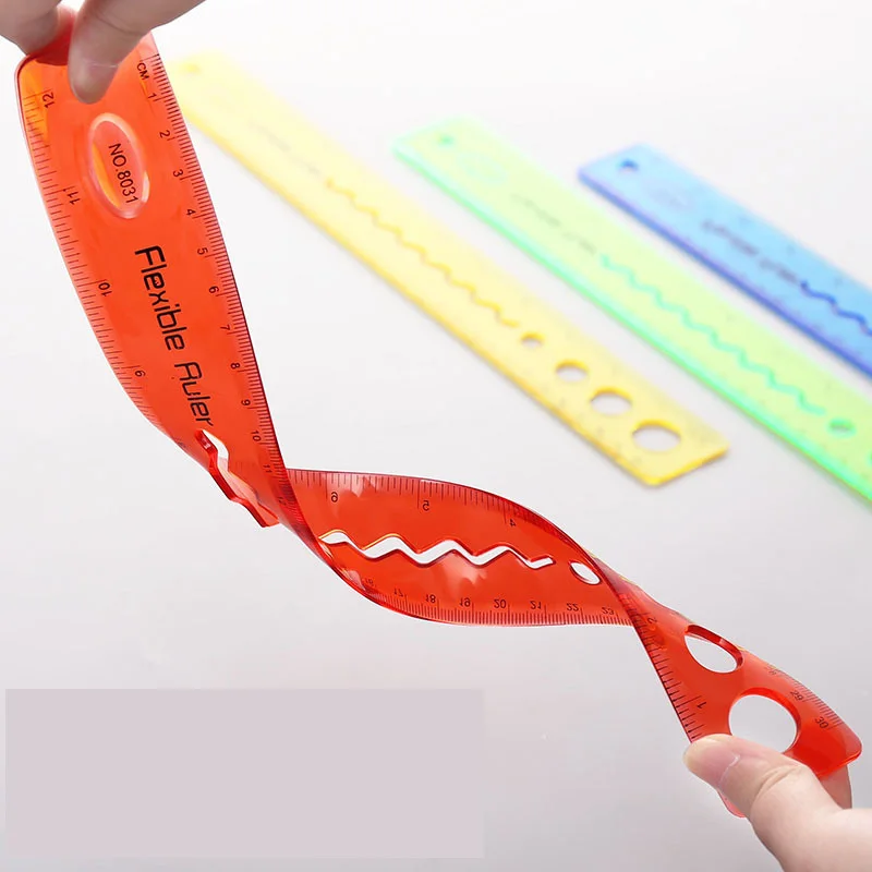 Soft Ruler Student Stationery 30cm Ruler Foldable Multi-functional School Supplies Measuring Soft Ruler