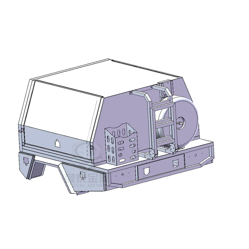 Customized Ute Metal Tray Single Cab Aluminium Lift Off Vehicle Canopies For Sale for Toyota Hilux. SR5 2015