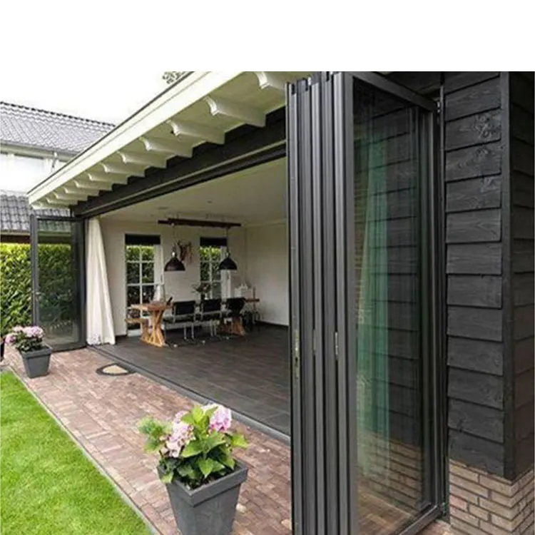 Hurricane Proof Aluminum Frame Interior Soundproof Bi Folding Door
