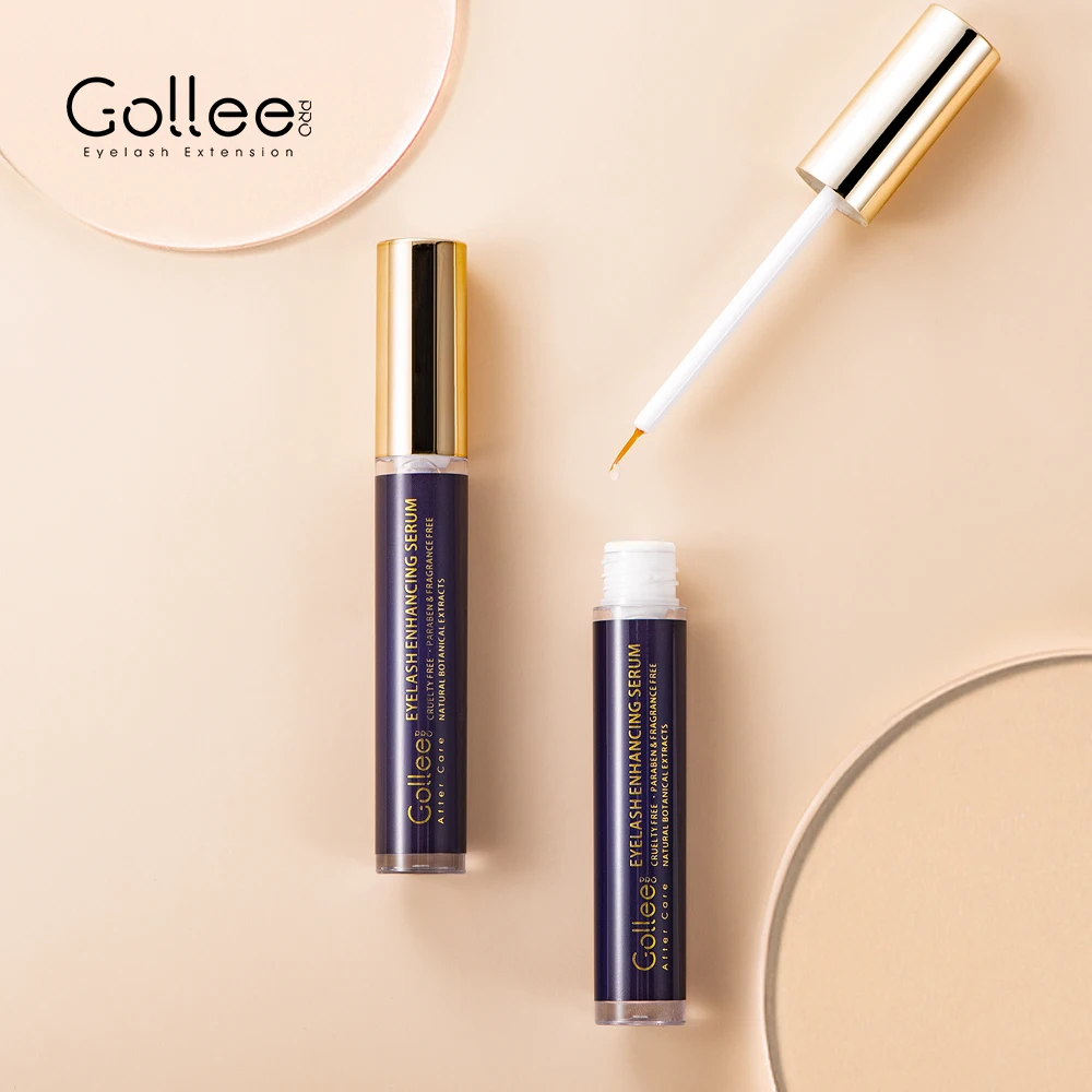 Gollee wholesale natural custom eye brow eyebrow enhancer boost grow liquid lash growth serum private label eyelash serum