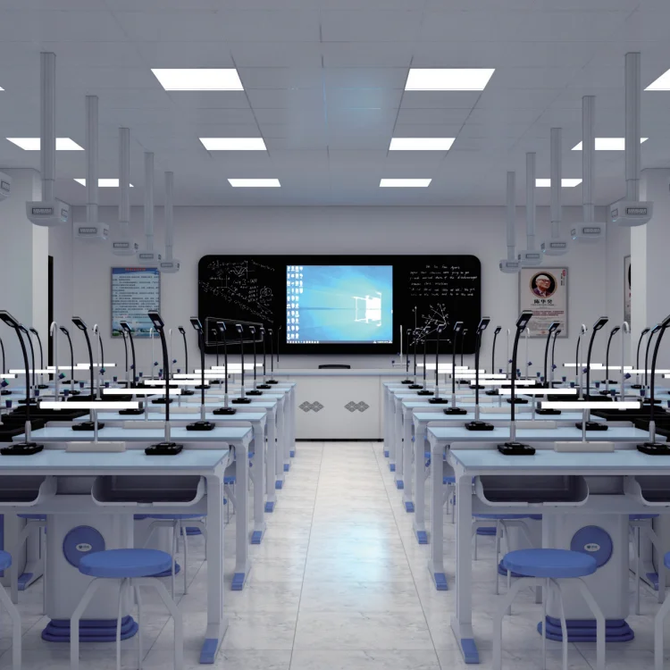 ALL In one School Biological Laboratory Multifunctional Classroom Design Furniture Workbench Laboratory Tables and Chairs