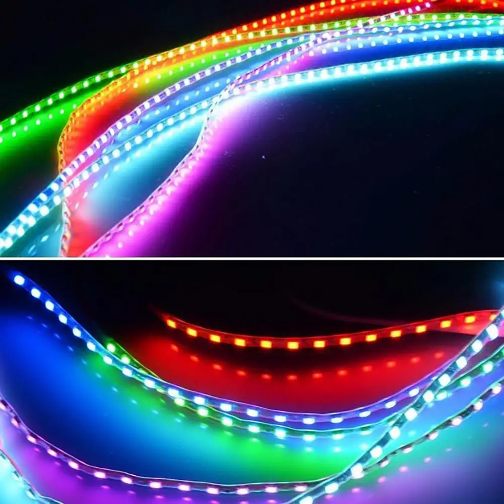 1pc 45/90cm LED Strip Light SMD 3528 Flexible Tape Rope Stripe Ray Tape Lamp Car Interior Atmosphere Lights 12V