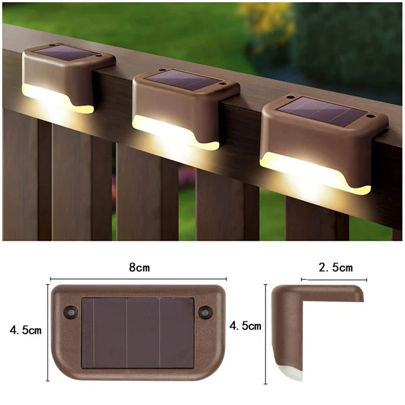 Outdoor Balcony Garden Solar Powered Fence Lights Waterproof Solar Garden Fence Light