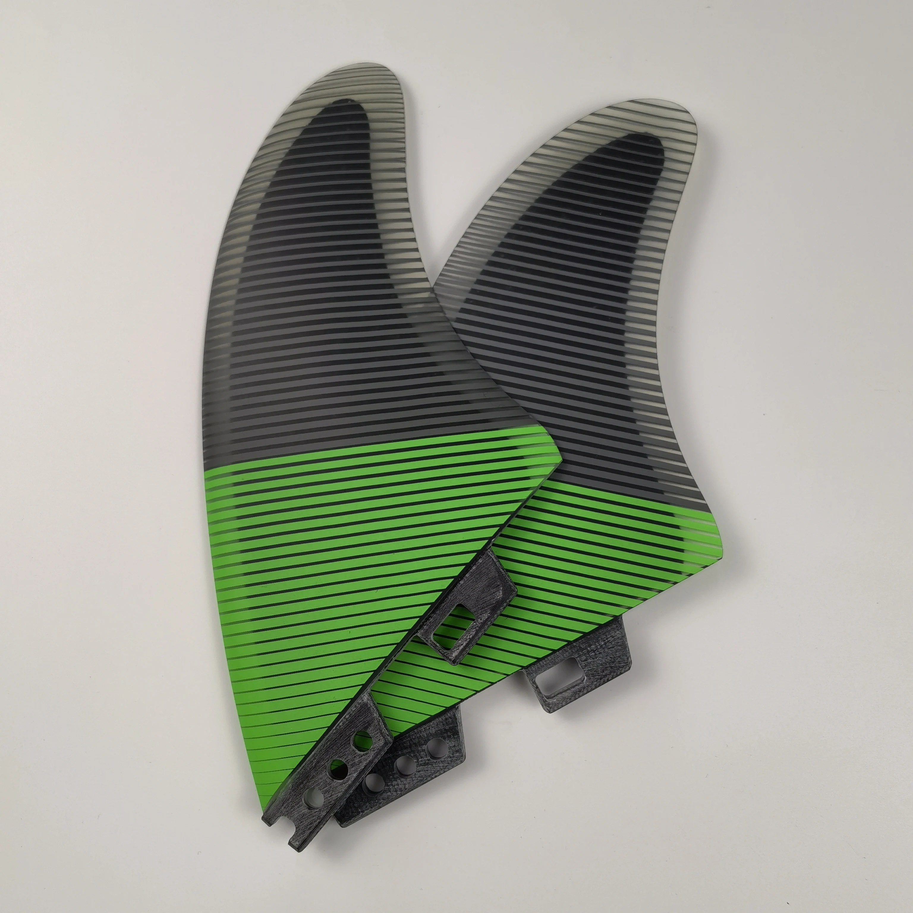 OEM ODM Acceptable Double Tabs Fiberglass Honeycomb Core Dual Tab Surfboard Fins Surf Keel Twin fin Set for surfing