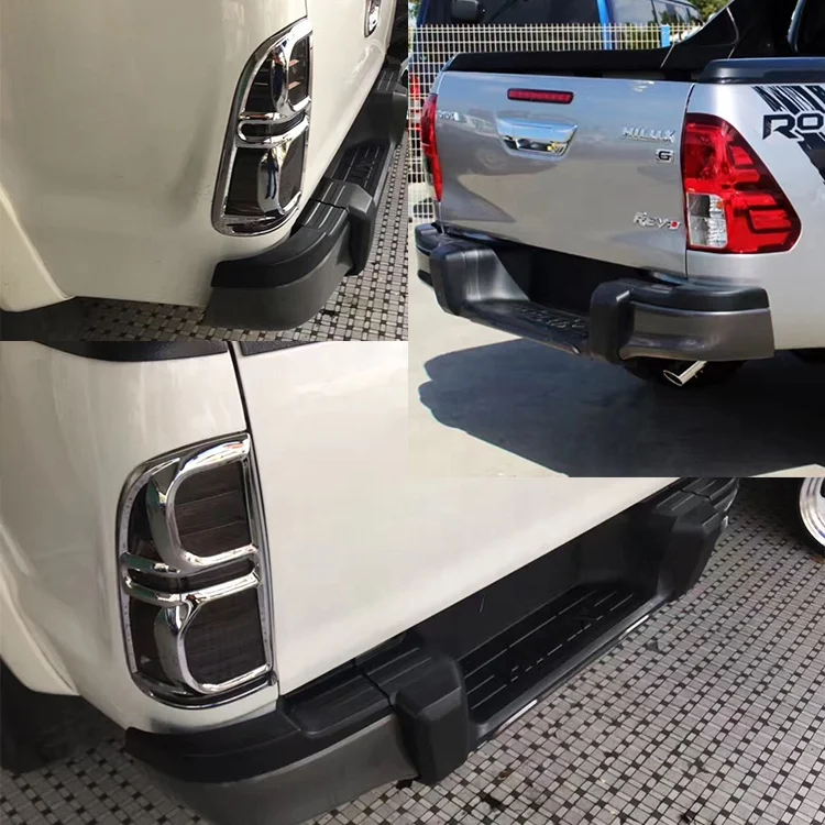 Chrome steel & plastic hilux revo rocco rear bumper