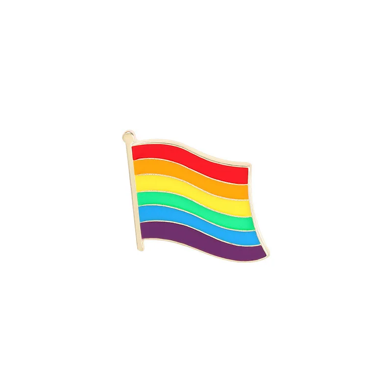 Rainbow bridge six color rainbow suit brooch metal cartoon hard enamel lapel pin