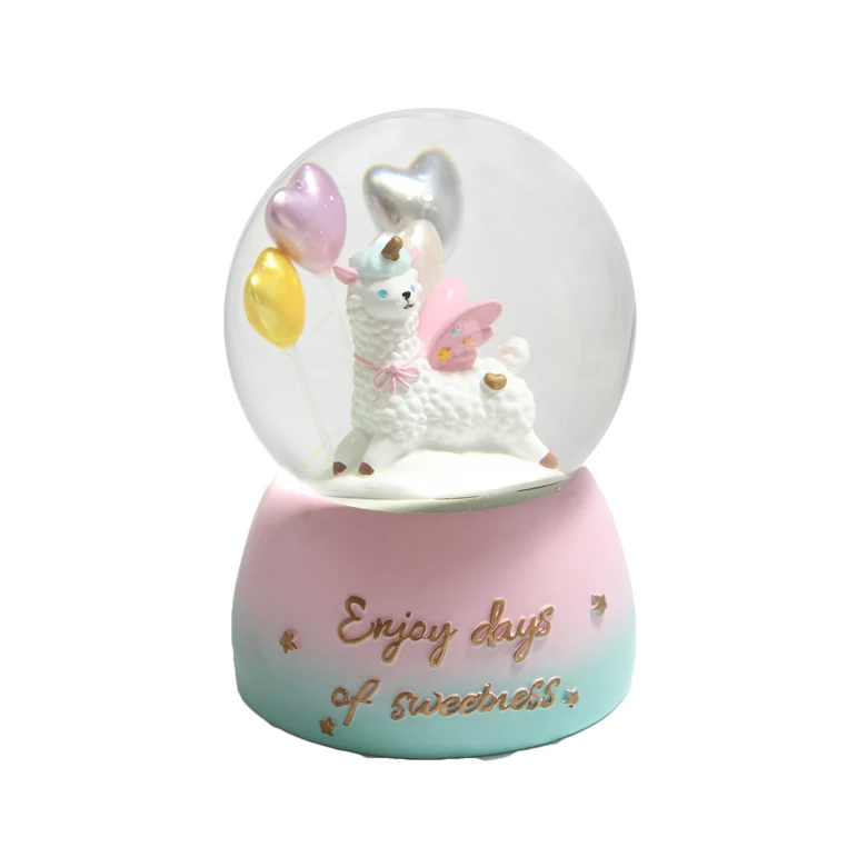 Новое поступление подарки ручной работы статуэтка ламы животного снежный шар для украшения дома