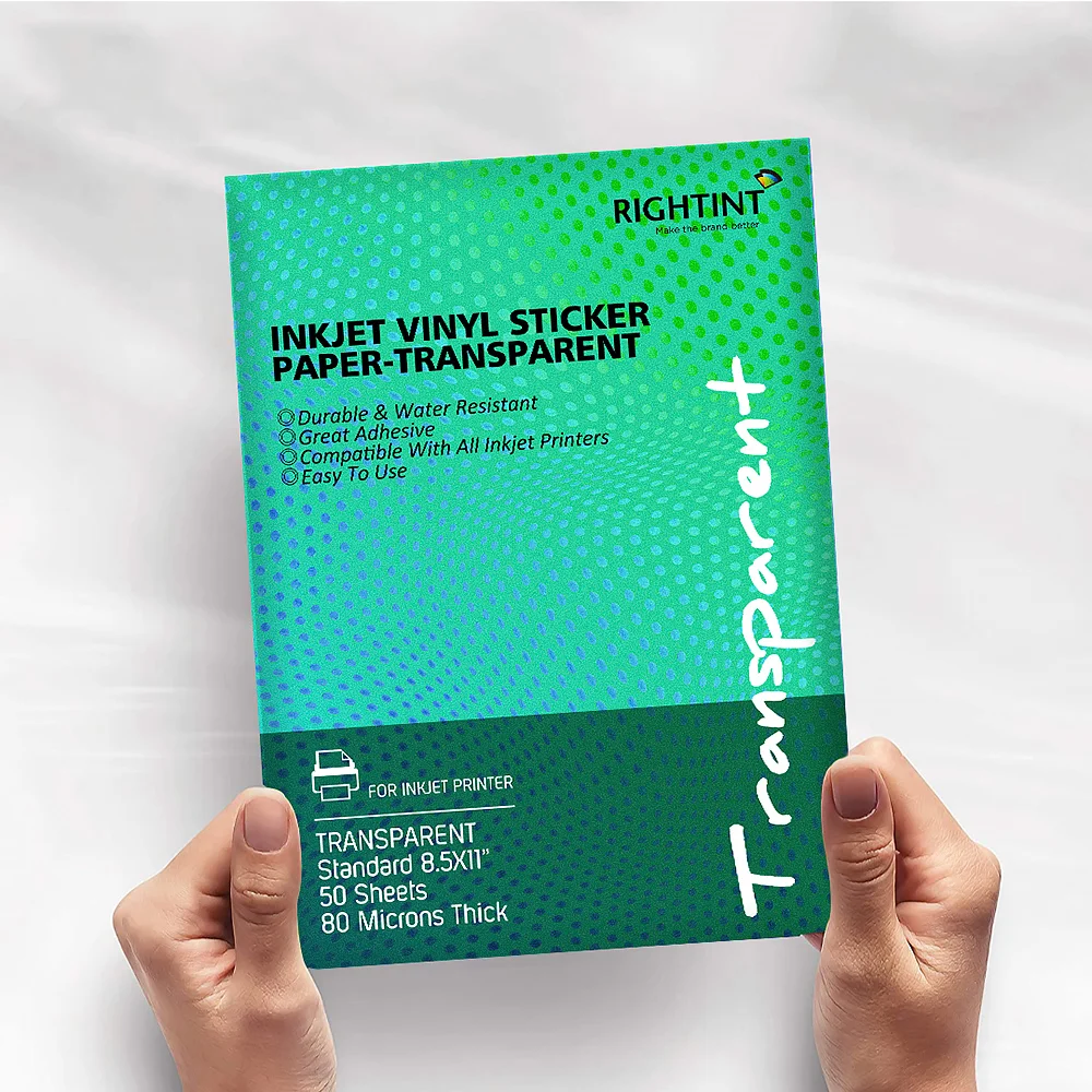 A3 transparent vinyl label paper waterproof glossy custom vinyl sticker paper a4