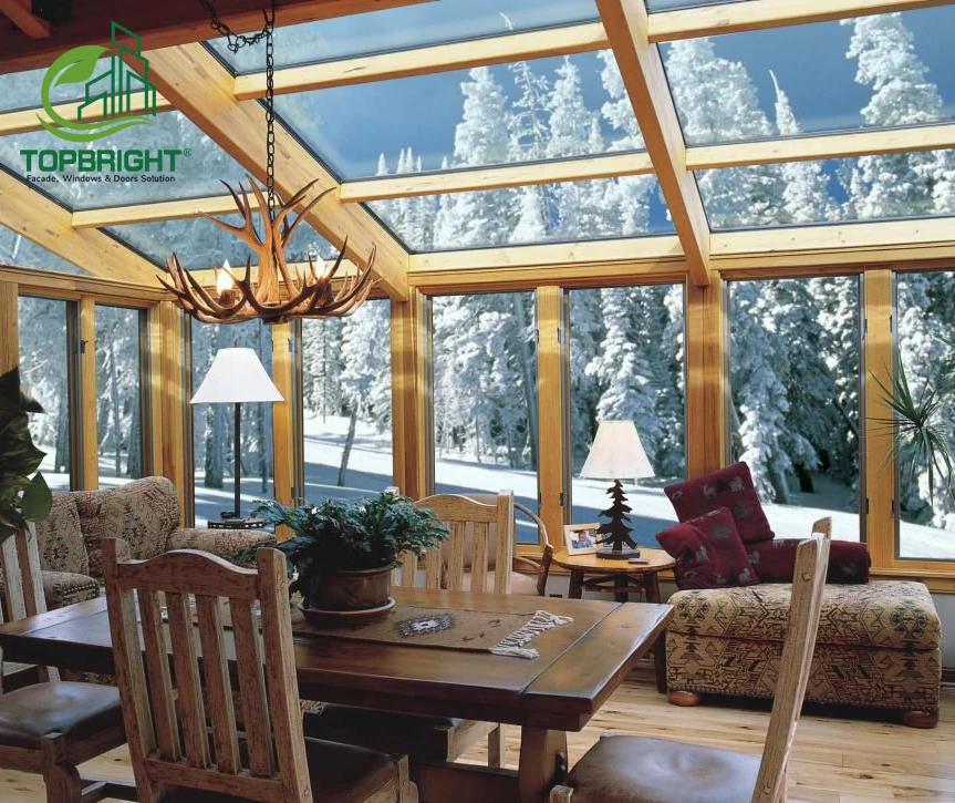 Sunroom winter garden 4 season customized portable glass house