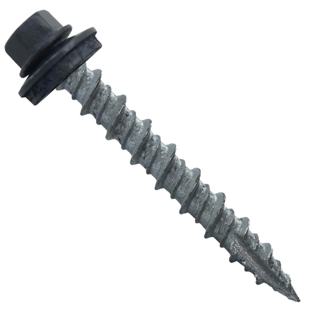 Roofing Screw With Clear Waterproof Plastic Cap And Washer Roofing Screws With Rubber Washers For Corrugated Roof Sheets