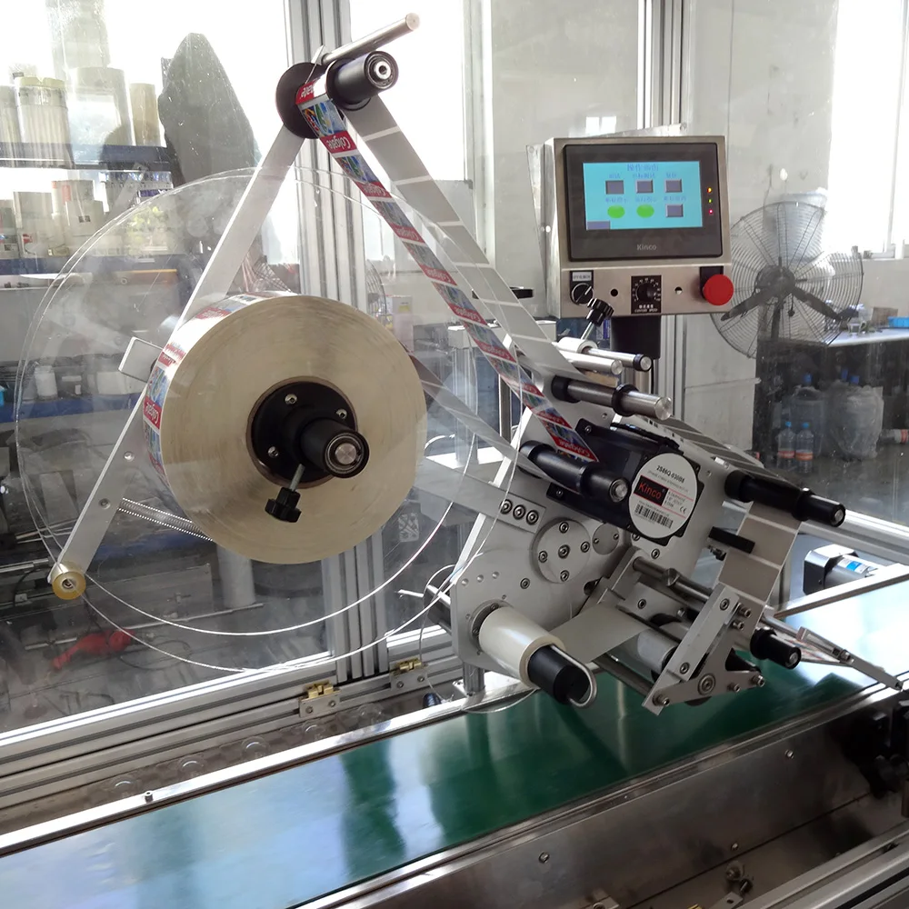 Automatic red wine tax stamp security label applicator beverage top side seal labeling machine