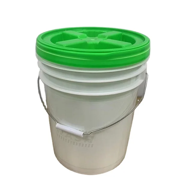 Round 5 gallon food grade plastic bucket 20L plastic pail  5 gallon bucket with gamma seal lid and handle