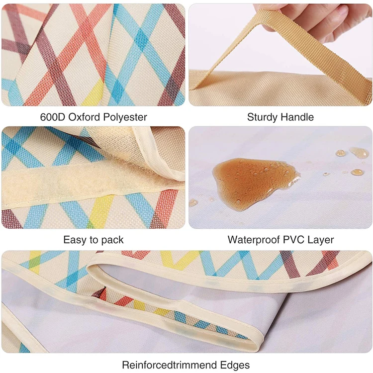 YASEN Picnic Blanket Waterproof Sand Proof Durable Oxford Folding Extra Large Picnic Mat For Outdoor Travel Beach Lawn Park