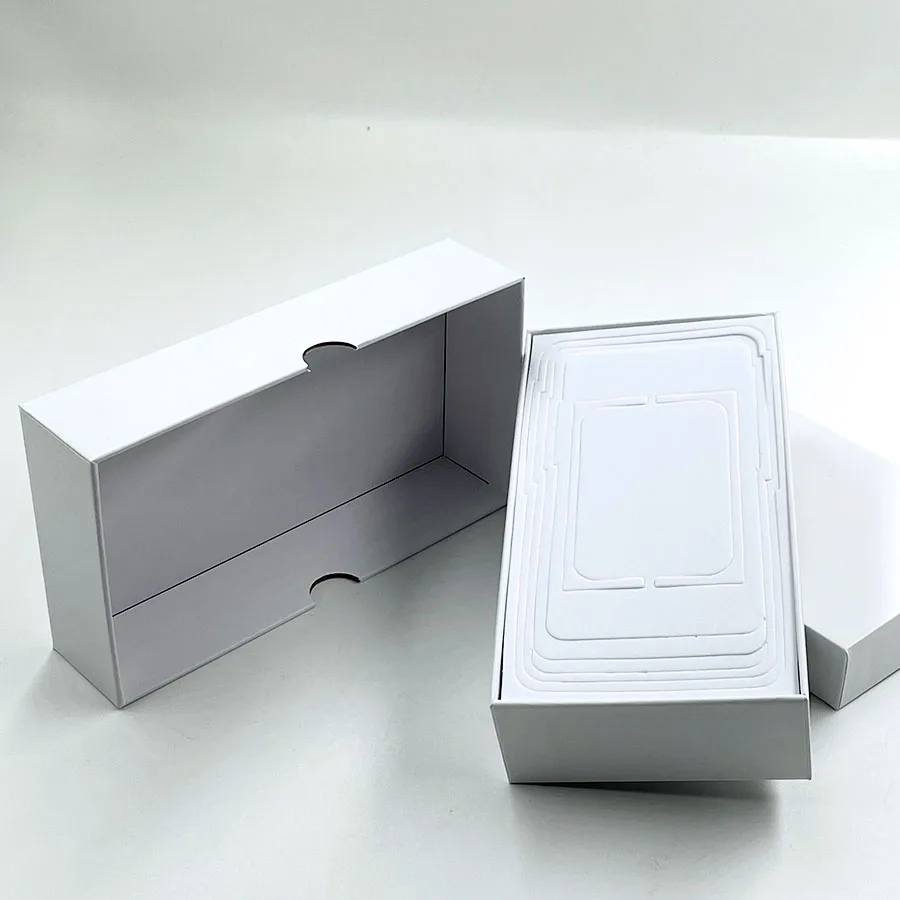 High Quality Empty White Mobile Cell Phone Packaging box With Factory Price Luxury CellPhone Packing Box Retail Mobile Packaging