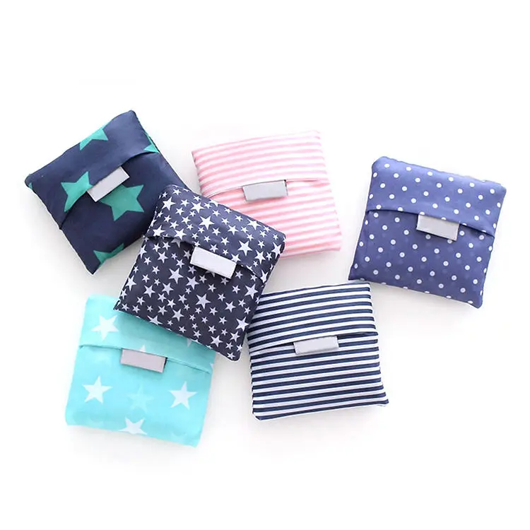 Top quality custom reusable polyester foldable supermarket shopping grocery tote bag