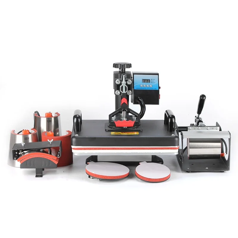 8 in 1 combo heat press machine t-shirt sublimation printing machine t shirt mug heat press machines