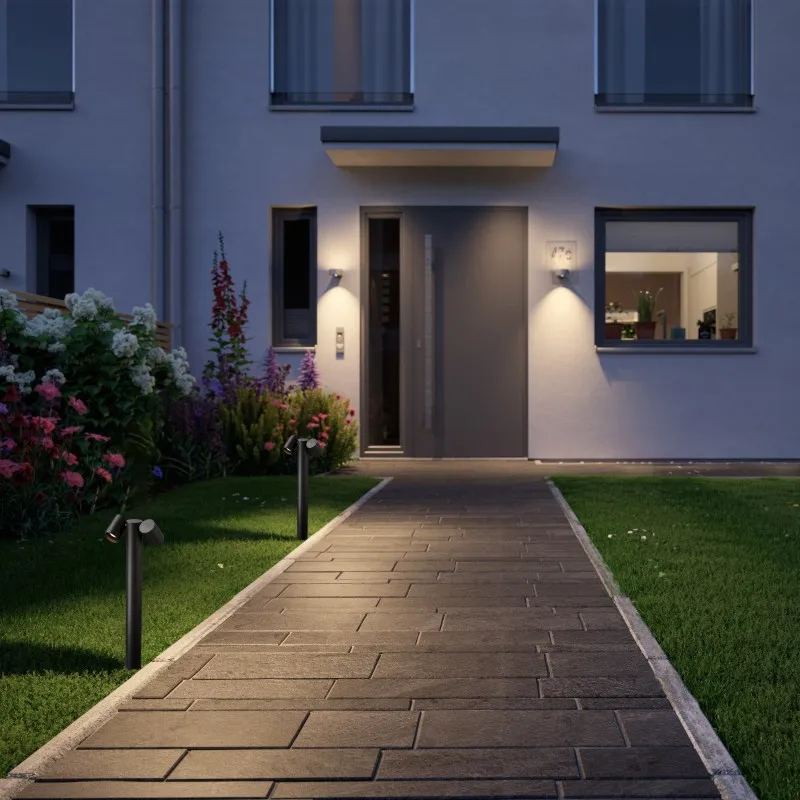 Double Lamps head 350 degree rotatable LED Lawn light Garden Path Light