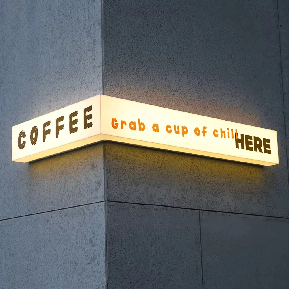 Business Signs Logo Outdoor Waterproof Durable LED Light Box Signage Advertising Lightbox