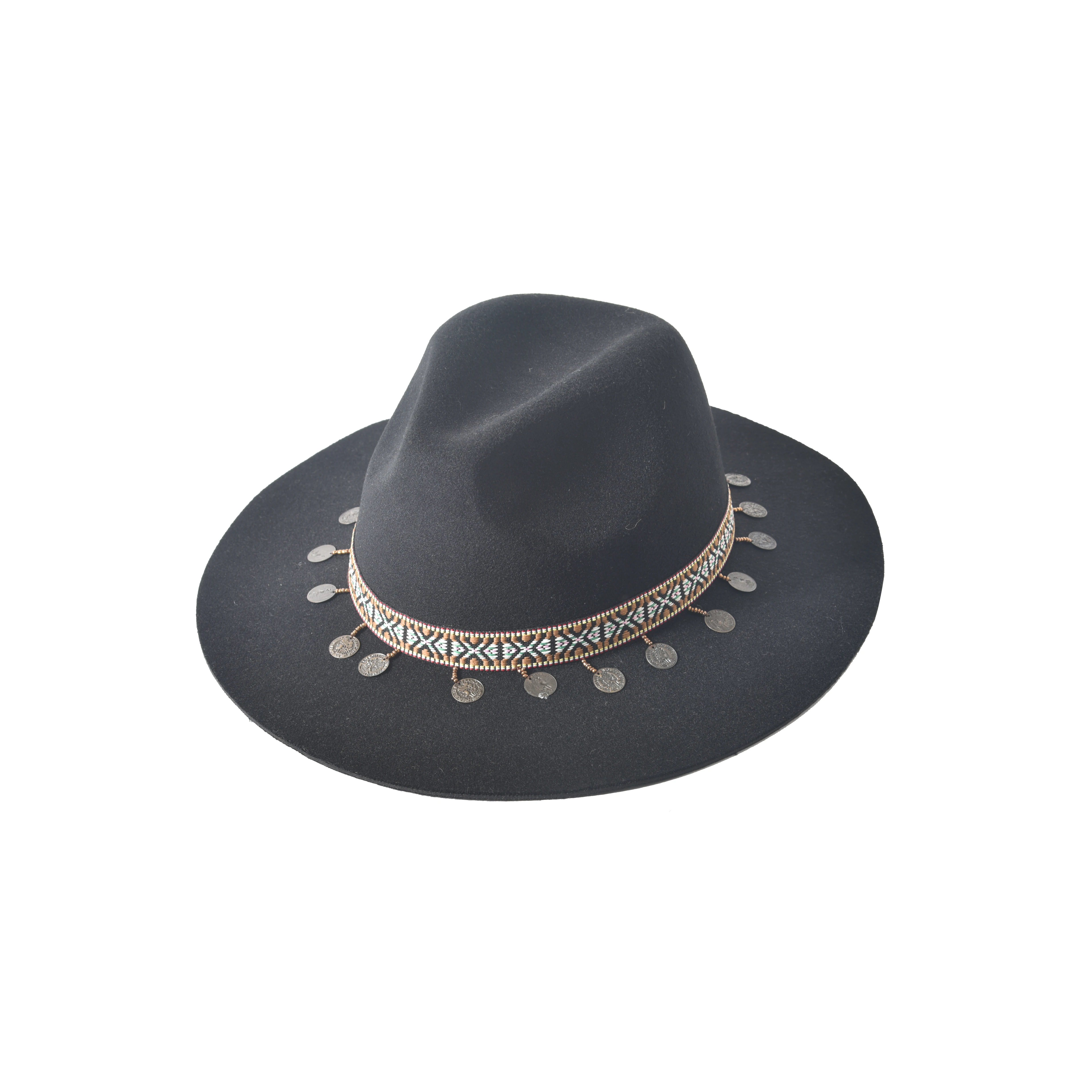 Высококачественная 100% шерстяная шляпа с широкими полями