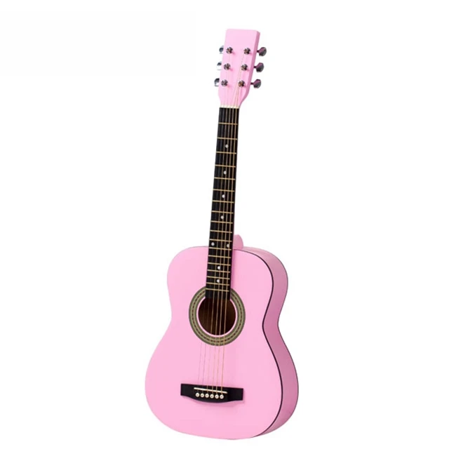 Заводская поставка, привлекательная цена, цветная деревянная 39 дюймовая Акустическая гитара, оптовая продажа