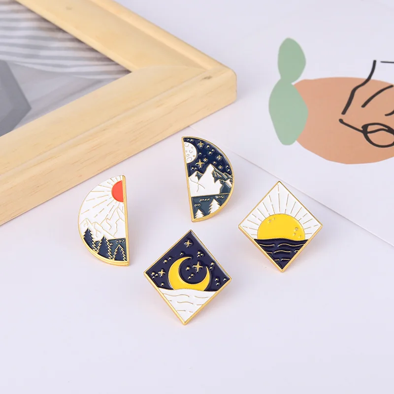 Zephyr Mount Fuji Badges Custom Brooches Pins Badges