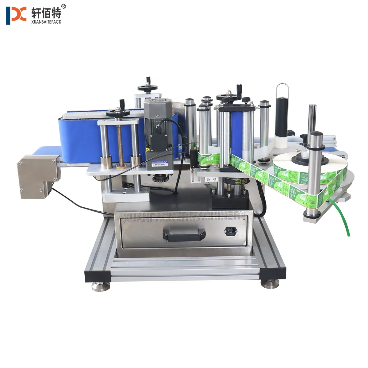 XT-150  Factory label Applicator Manual Sticker  Jars liquid Water Square Round Bottle hot sell Semi Automatic Labeling Machine