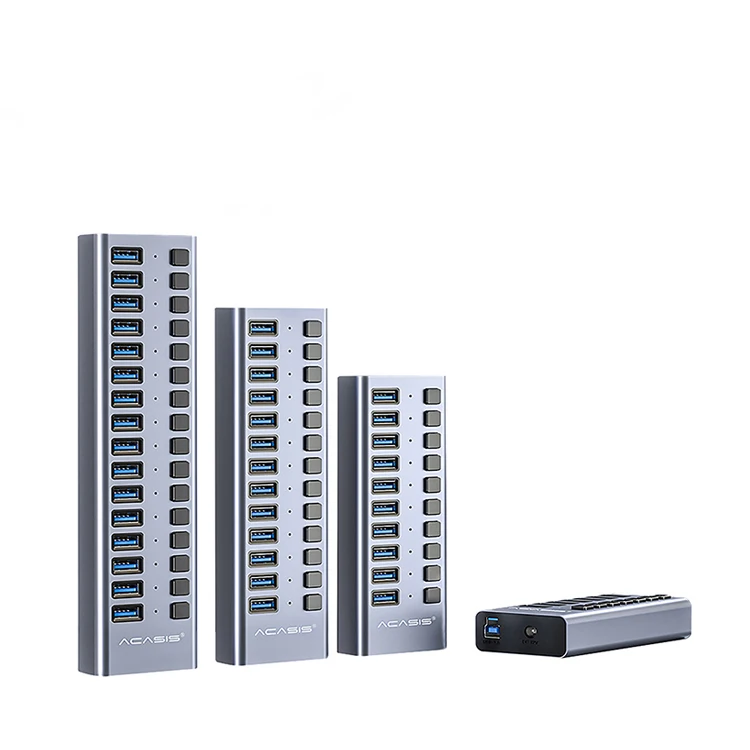 Прямая поставка, многопортовое зарядное устройство с подключаемыми USB-портами на 7/10/13/16 портов, концентратор USB 3,0 для компьютера, удобная портативная работа