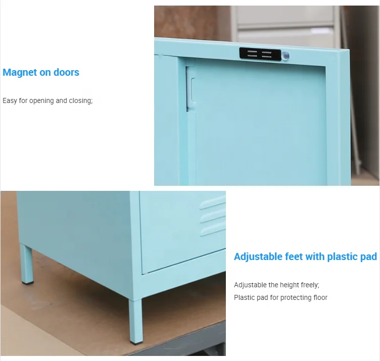 Home Office Furniture Design Storage Lockers Blue, White, Mint Metal Locker TV cabinet Top 10 Hot Sale Metal Cabinet for Home
