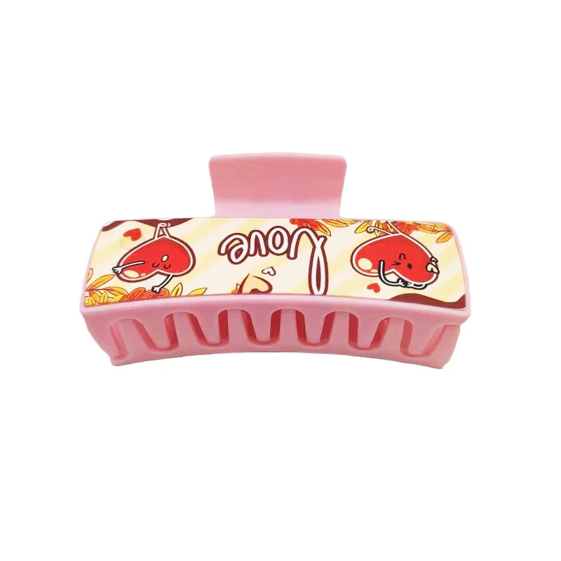 Qualisub Personalized Plastic hair clips Blank Sublimation hair Claw Aluminum sheet for print Adults and Kids Hair Clips