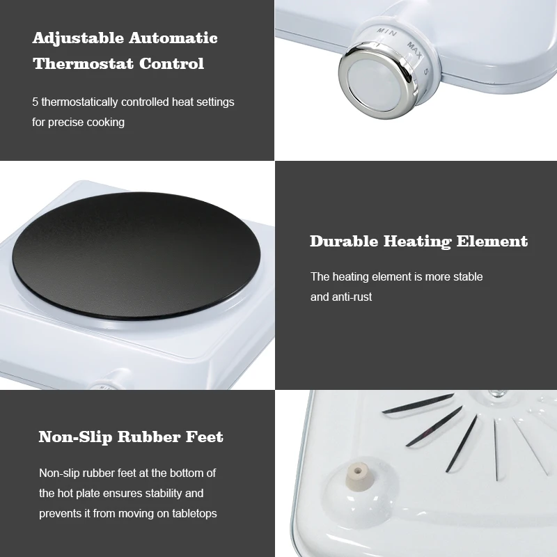 Safe heating high quality 2 burner stove electric hob ceramic stove heating plate with indicator light