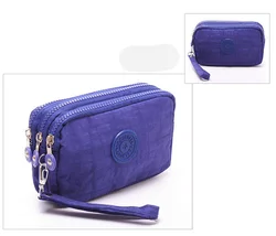 female mini waxed canvas purses handbags zipper student sport waterproof short canvas nylon wallet