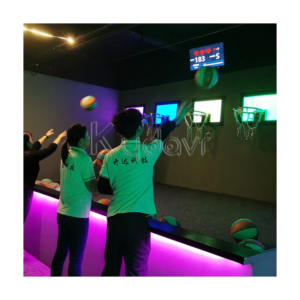 Amusement park indoor team building marslite activate basketball interactive led sport game room arena active game hoops