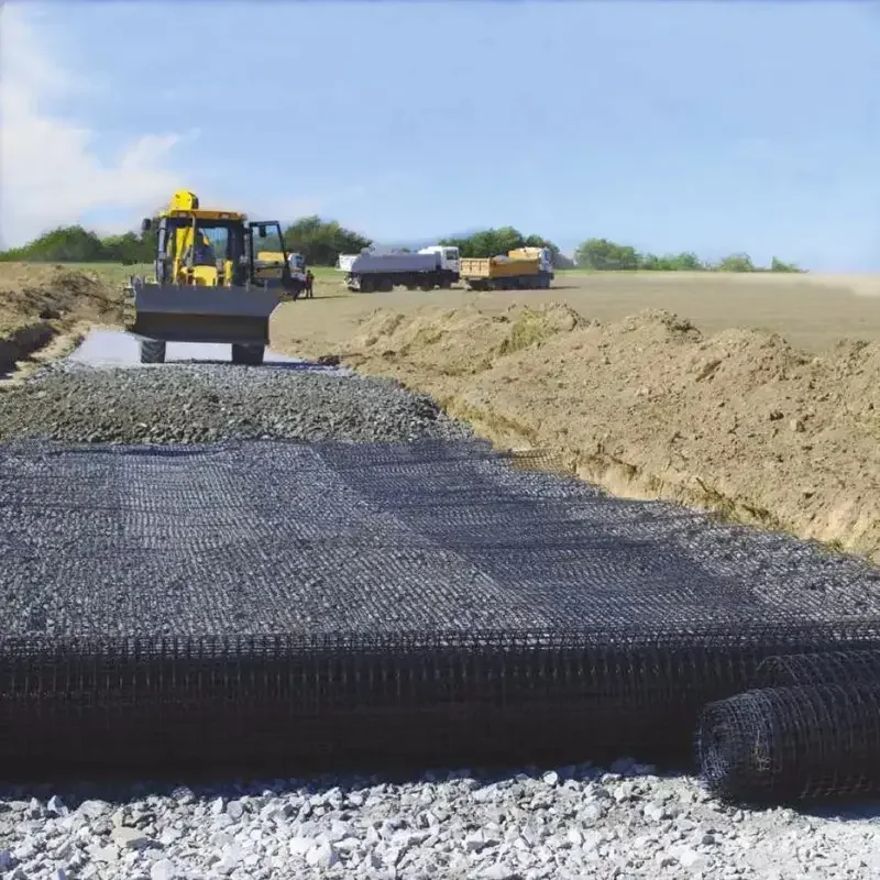 100-100kn Polypropylene Biaxial PET/Polyester Geogrid for Driveway roads and bridges