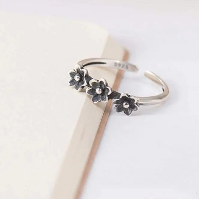 All-Match Men And Women Thai Silver Opening Couple Models Plated 925 Sterling Claw Ring