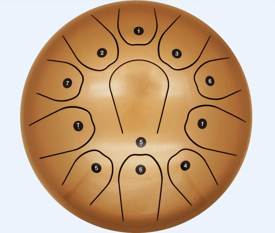 10inch matt blue steel tongue drum for sale chakra drum with free bag and mallet  percussion instruments