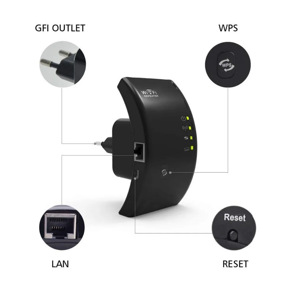 Hot selling 220V 300Mbps Wireless N Wifi Repeater 802.11N/B/G Network Router Range Wifi Repeater