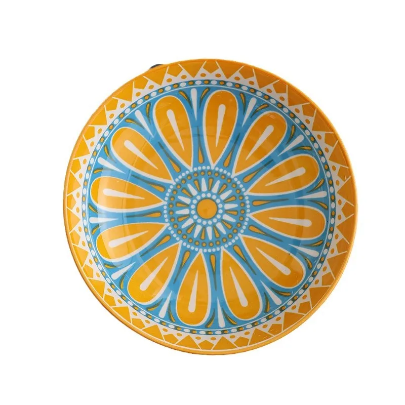 Wholesale Bohemia Style Tableware underglaze color bowl and plate dish plate