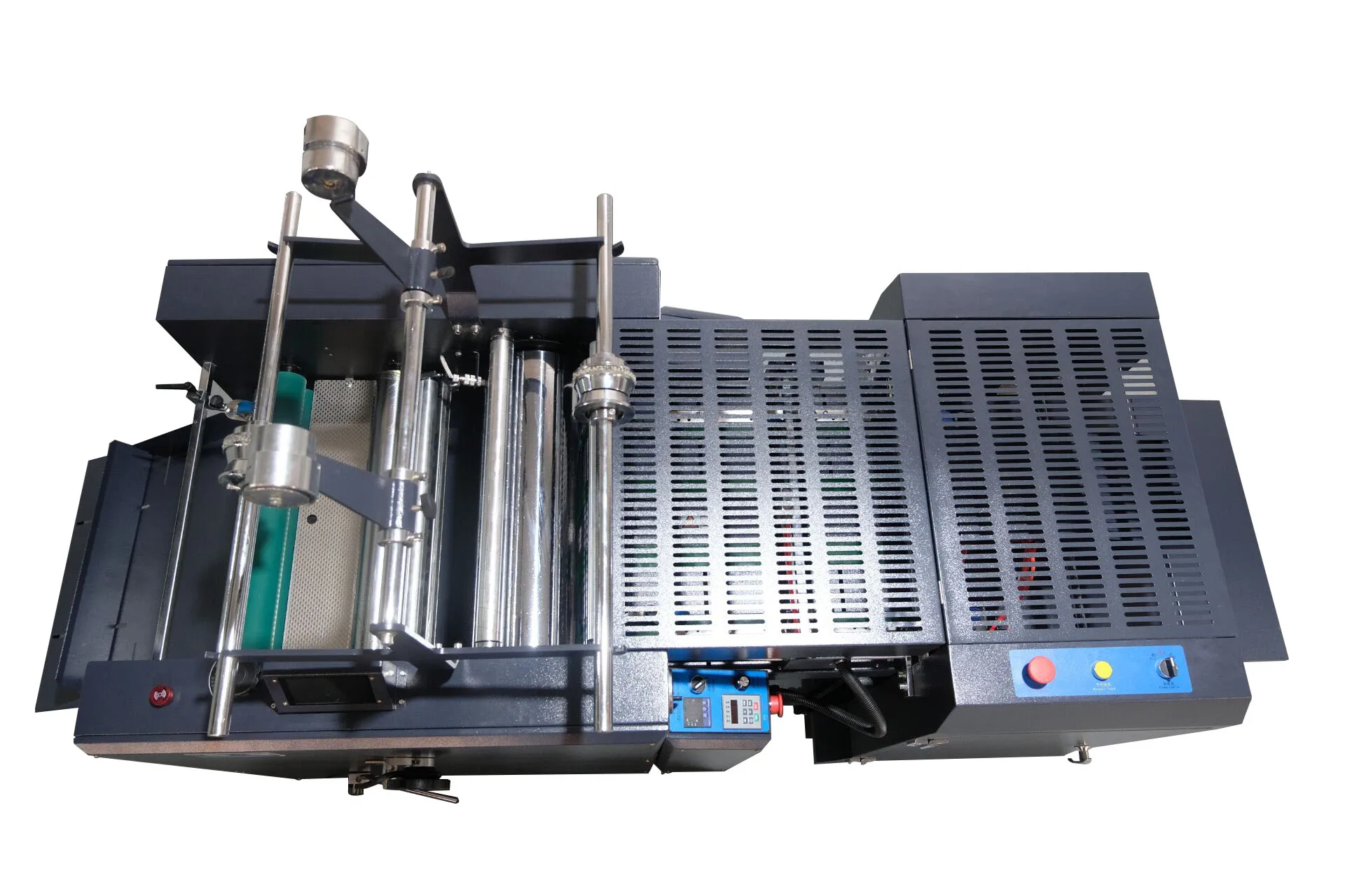 SWFM-520H 485mm width oil heating hot roll computer control automatic laminating machine auto feed and auto cut laminator