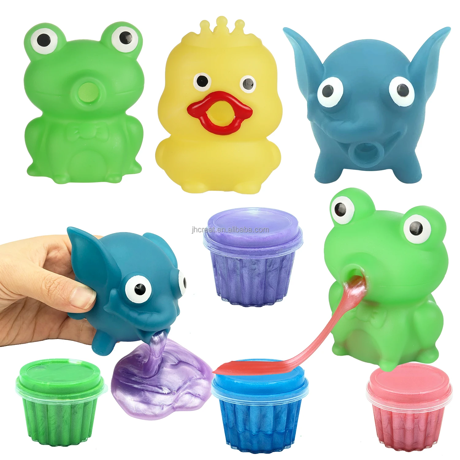 customize Mini Animal Cat Slime kit Stress Relief Mochi Tpr Squeeze Toys Soft Capsule Squishy Kawaii Toys