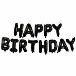 16 inch Happy Birthday Balloons Banner Balloon Bunting Party Decoration Inflating Decor Letter Foil Balloon Party