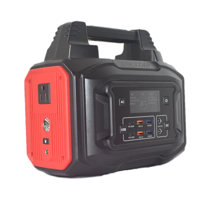 Портативная электростанция 300 Вт генератор с питанием от батареи выходы переменного и USB солнечная перезаряжаемая литиевая резервная станция