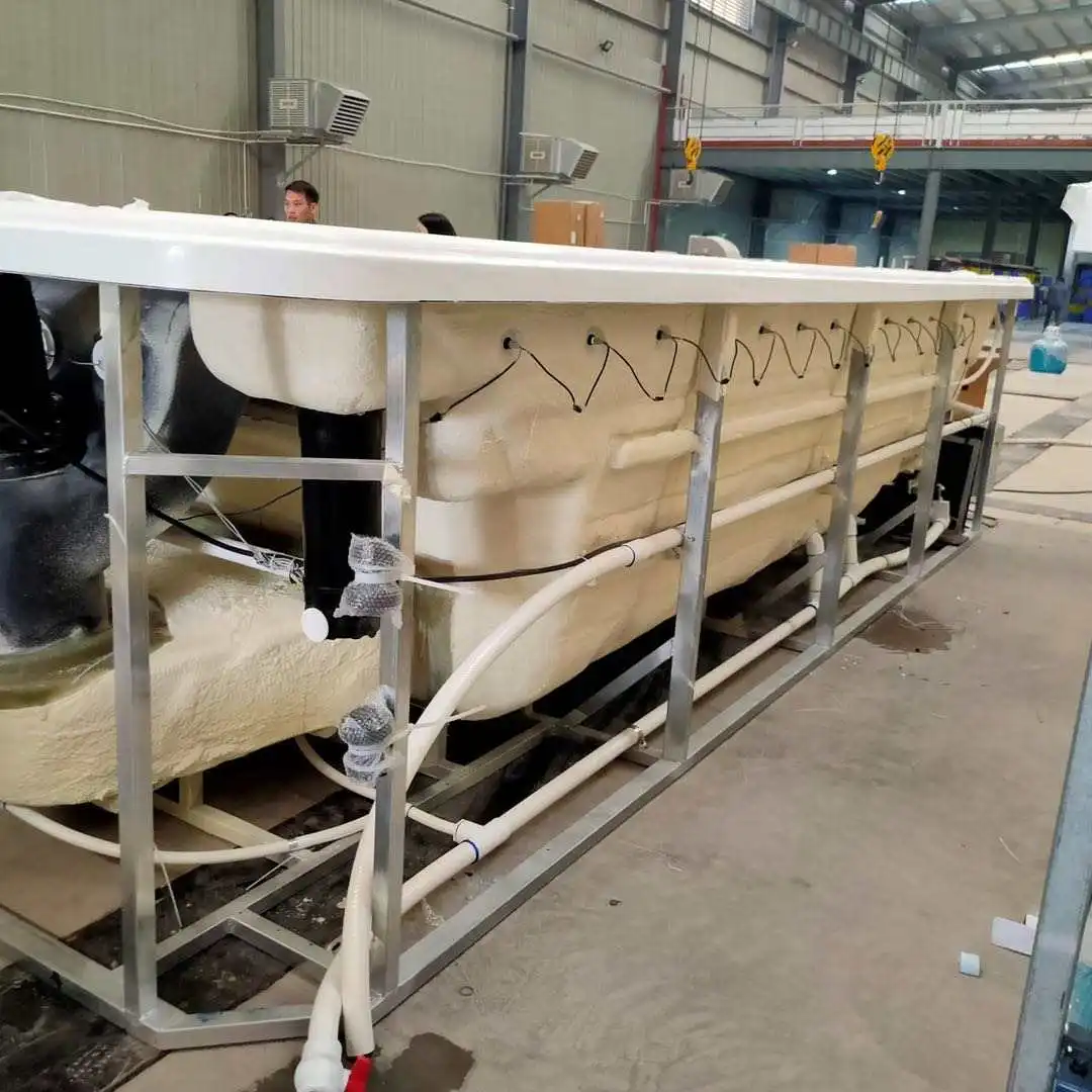 Family backyard 12 person hot tubs garden jet nozzle mini swimming pool fiberglass 8 meter swim spa