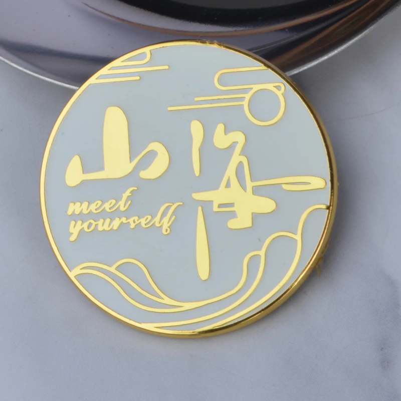 Шпильки для шляпы мелкая золотая металлическая мягкая эмалированная кнопка объемные магнитные нагрудные булавки одежды