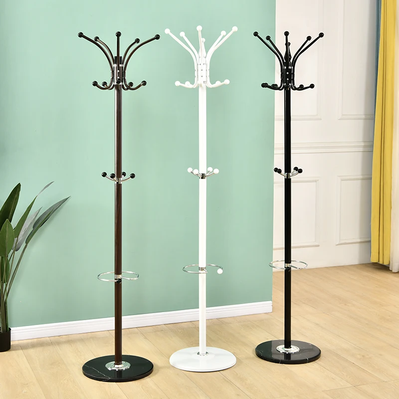 Cheap Bedroom furniture metal hat cloth stand holder hanger marble base standing coat rack