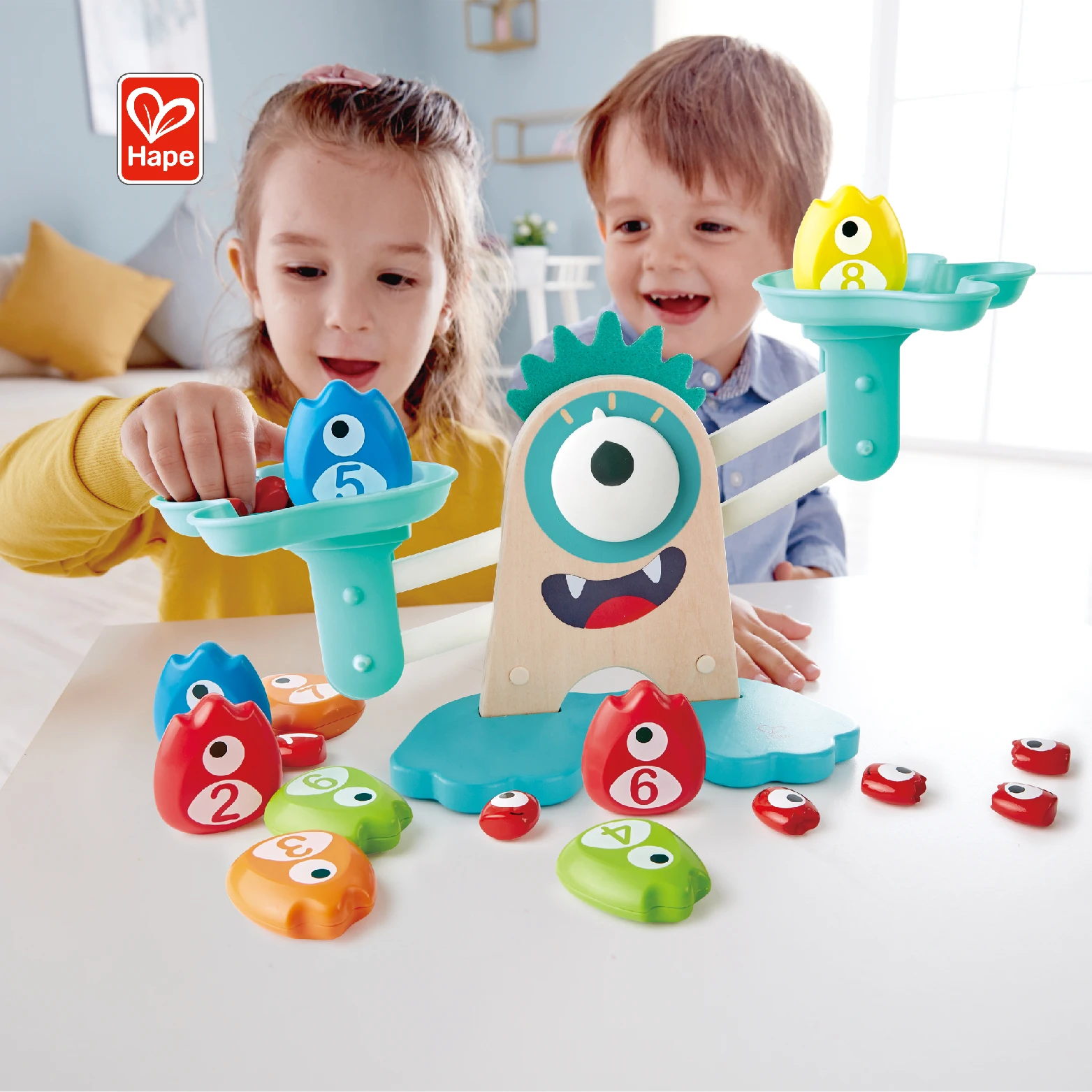 Hape подсчетная игра весы Монстр математические для дошкольного возраста деревянные детские научные паровые обучающие игрушки подарка