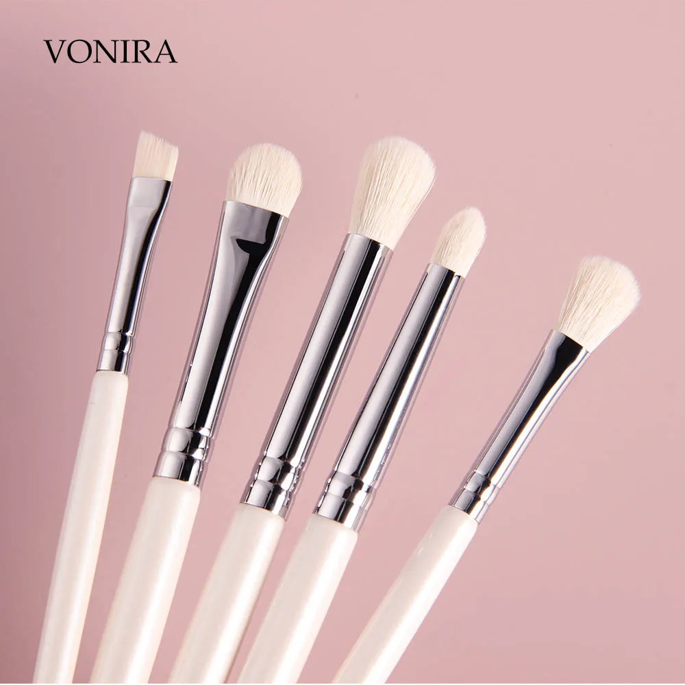 Vonira 9 Pcs Eyeshadow Foundation Powder Eye Blending Eyelash Brow Make Up Brush Cosmetic Beauty Tool Kit Hot Makeup Brushes Set