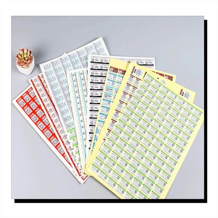 High Visibility Custom Vial Label Sticker Flat Packaging Logo Stickers with Bar Code Paper Sticker for Bottle Vial Labeling