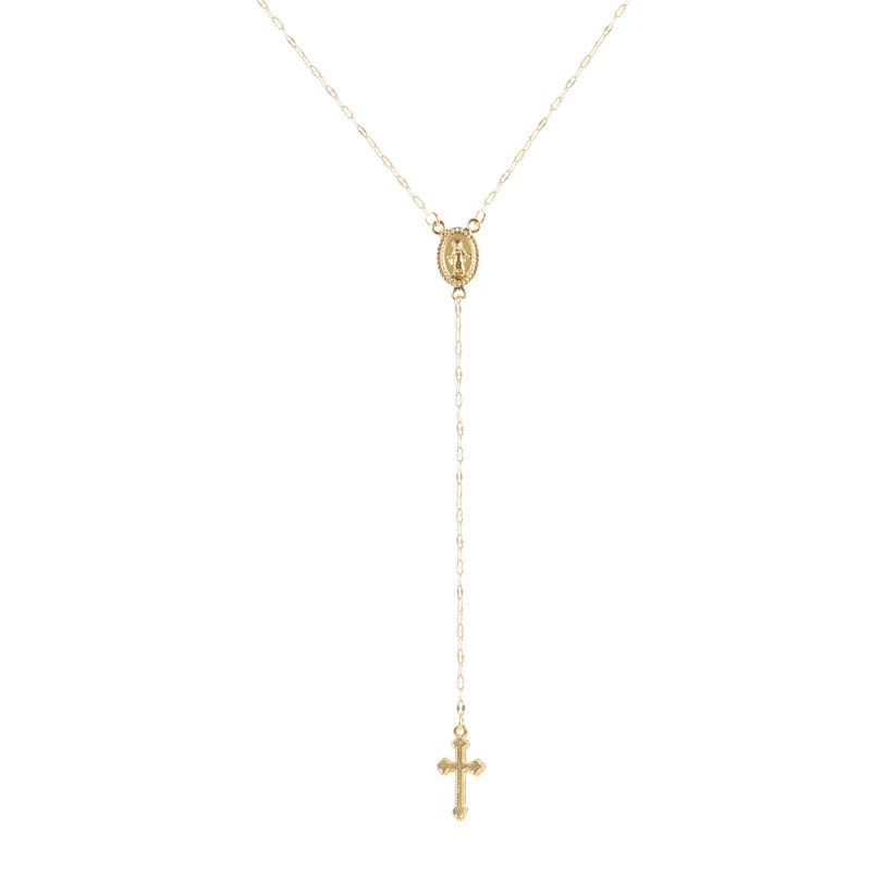 16 inches + 4 inches length rose gold/silver sacred religious christian jesus cross pendant necklace for women bible verse
